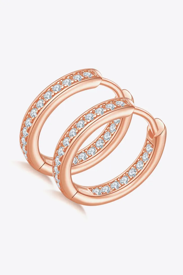 Trendsi Earrings Moissanite 925 Sterling Silver Huggie Earrings