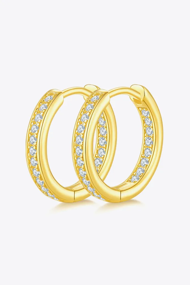 Trendsi Earrings Moissanite 925 Sterling Silver Huggie Earrings
