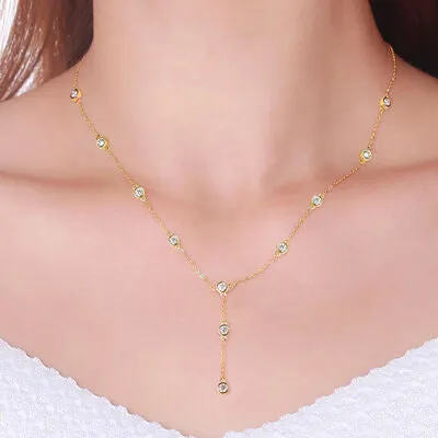 Trendsi Necklaces 11 Carat Moissanite 925 Sterling Silver Necklace Trendsi Necklaces 11 Carat Moissanite 925 Sterling Silver Necklace