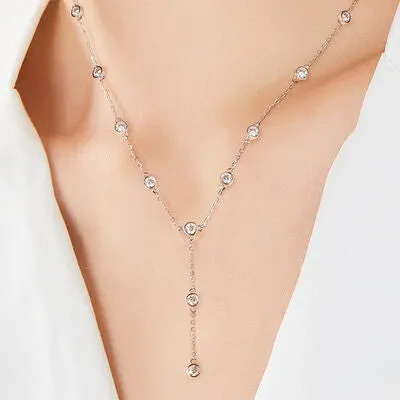 Trendsi Necklaces 11 Carat Moissanite 925 Sterling Silver Necklace Trendsi Necklaces 11 Carat Moissanite 925 Sterling Silver Necklace