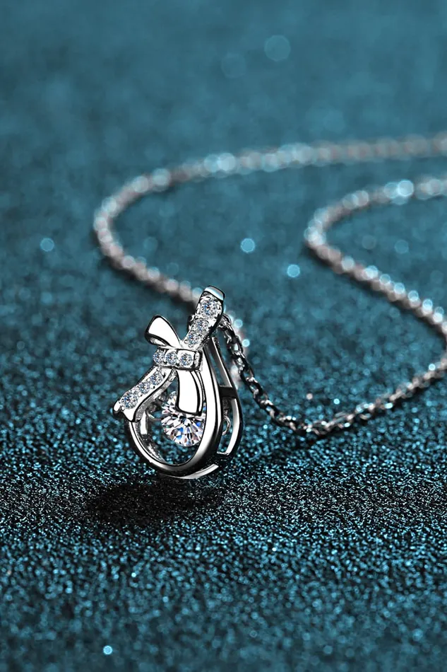 Trendsi Necklaces 1 Carat Moissanite 925 Sterling Silver Necklace