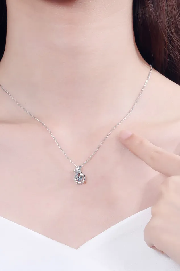 Trendsi Necklaces 1 Carat Moissanite 925 Sterling Silver Necklace