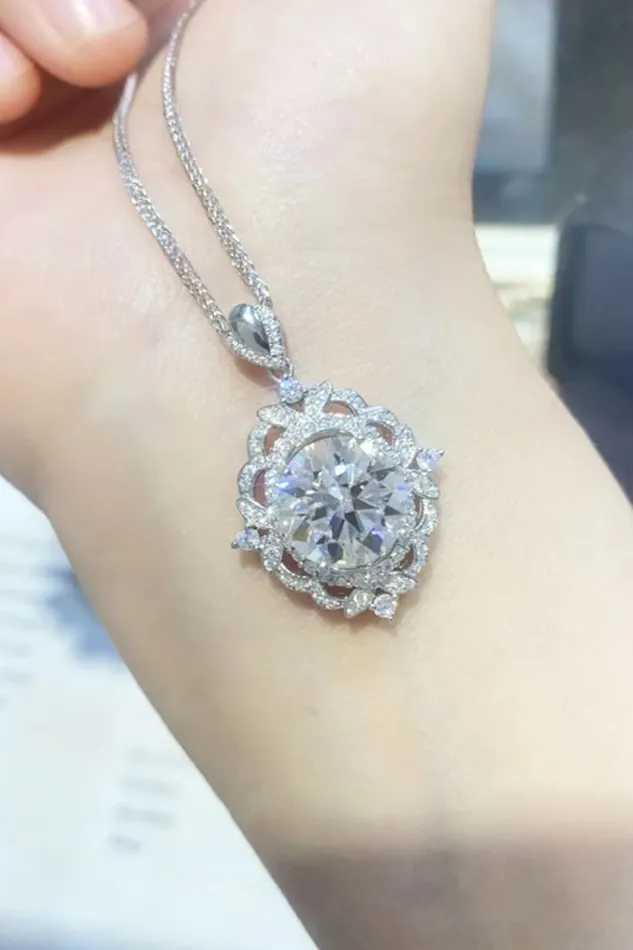 Trendsi Necklaces 5 Carat Moissanite 925 Sterling Silver Necklace