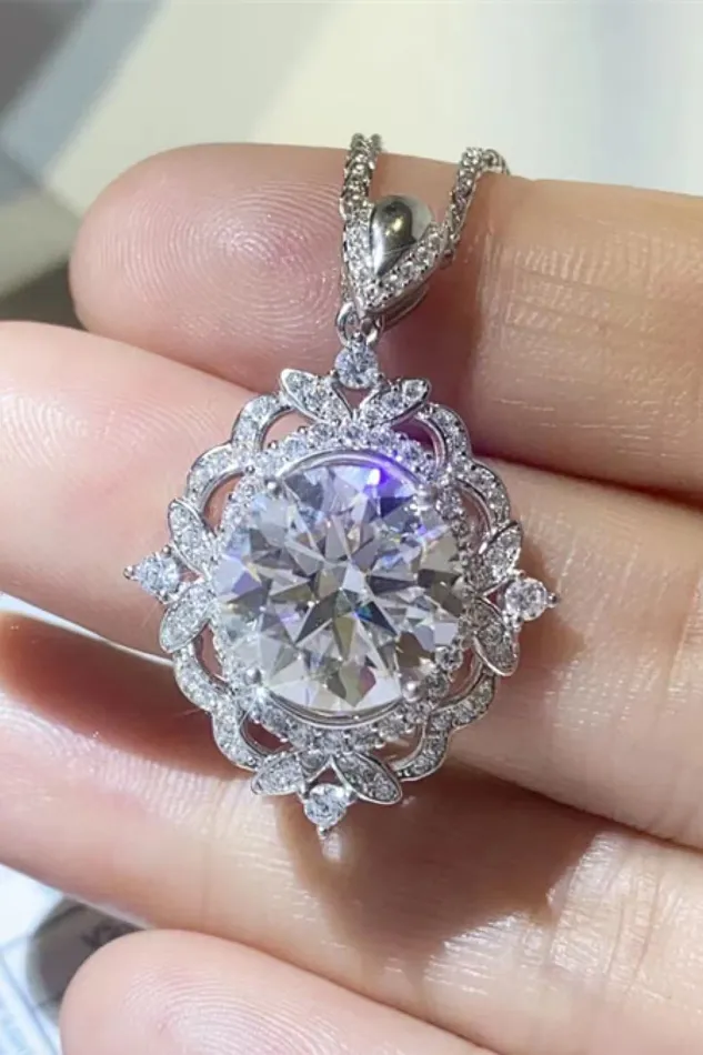 Trendsi Necklaces 5 Carat Moissanite 925 Sterling Silver Necklace
