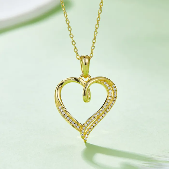 Trendsi Necklaces Moissanite 925 Sterling Silver Heart Shape Necklace Trendsi Necklaces Moissanite 925 Sterling Silver Heart Shape Necklace