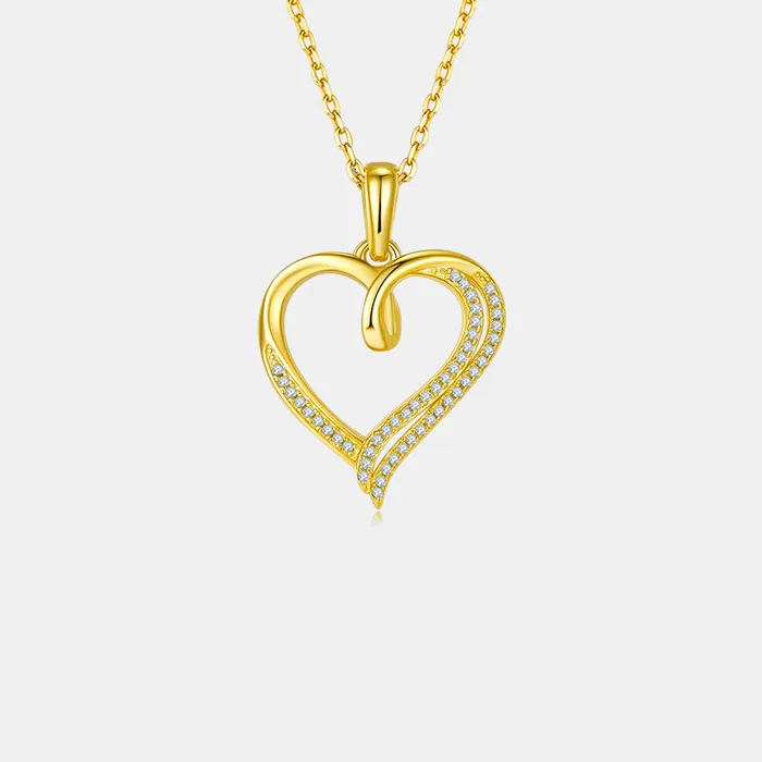 Trendsi Necklaces Moissanite 925 Sterling Silver Heart Shape Necklace Trendsi Necklaces Moissanite 925 Sterling Silver Heart Shape Necklace