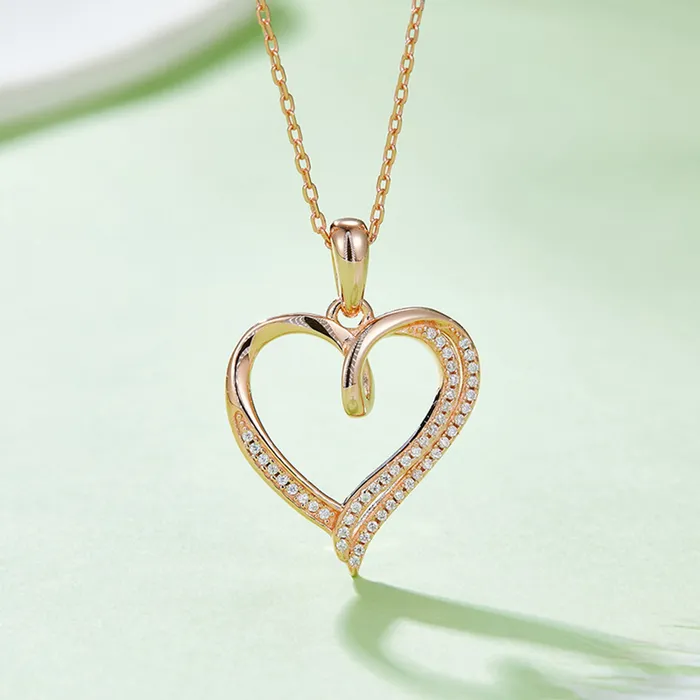 Trendsi Necklaces Moissanite 925 Sterling Silver Heart Shape Necklace Trendsi Necklaces Moissanite 925 Sterling Silver Heart Shape Necklace