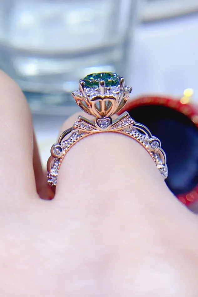 Trendsi Rings 1 Carat Moissanite 925 Sterling Silver Ring