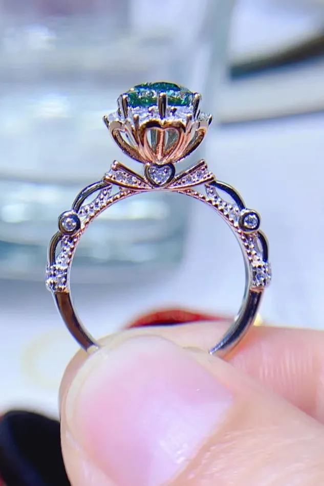 Trendsi Rings 1 Carat Moissanite 925 Sterling Silver Ring