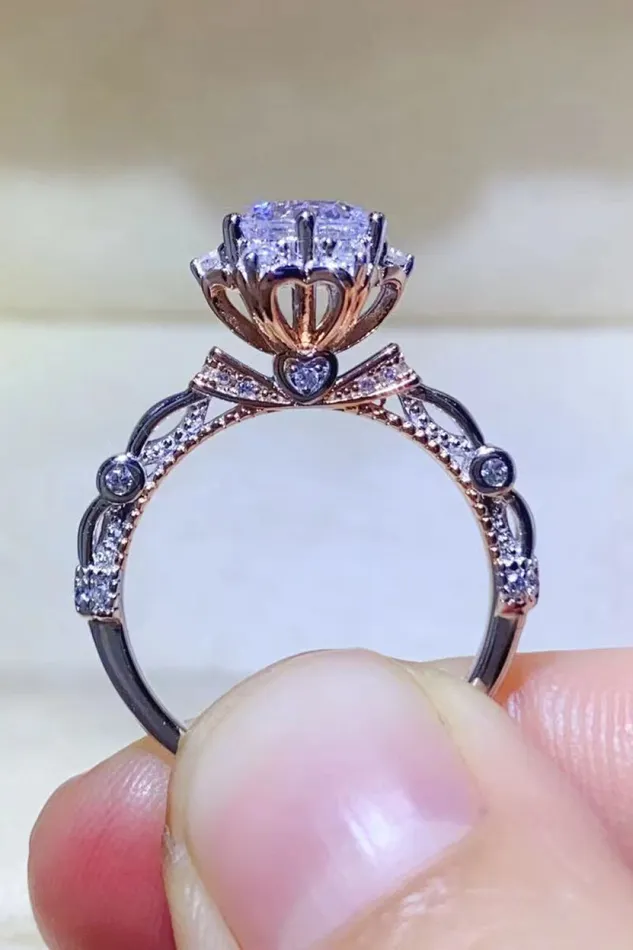 Trendsi Rings 1 Carat Moissanite 925 Sterling Silver Ring