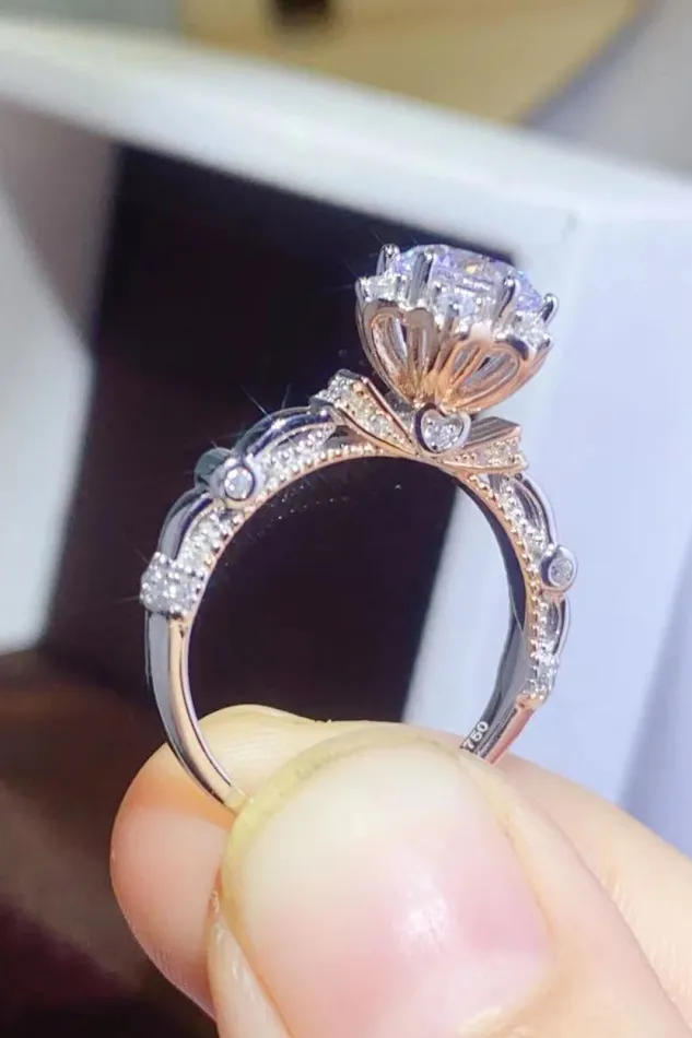 Trendsi Rings 1 Carat Moissanite 925 Sterling Silver Ring