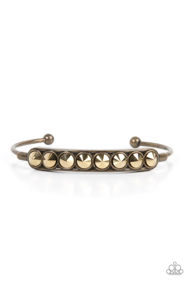Vertigo Views Brass Aurum Rhinestone Bracelet Paparazzi Paparazzi Accessories Bracelets Vertigo Views Brass Aurum Rhinestone Bracelet Paparazzi Paparazzi Accessories Bracelets