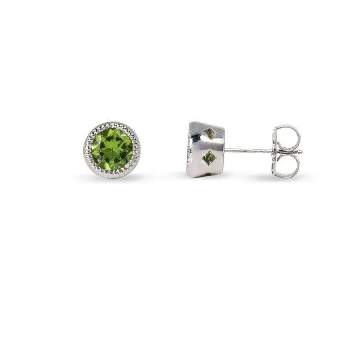 VICTORIA PERIDOT EARRINGS IN WHITE GOLD Penwarden Fine Jewellery Earrings VICTORIA PERIDOT EARRINGS IN WHITE GOLD Penwarden Fine Jewellery Earrings