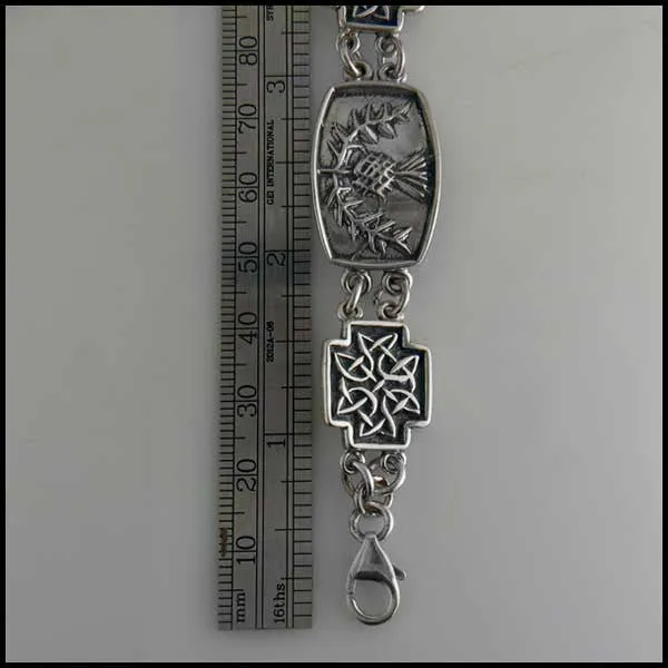 Walker Metalsmiths Bracelets Thistle and Celtic Knot Link Bracelet