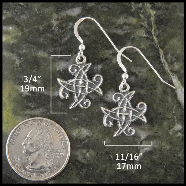 Walker Metalsmiths Celtic Jewelry Earrings Spiral Celtic Knot Earrings in Silver
