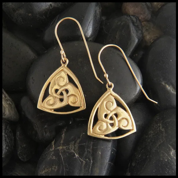 Walker Metalsmiths Earrings Triskele Earring in Gold