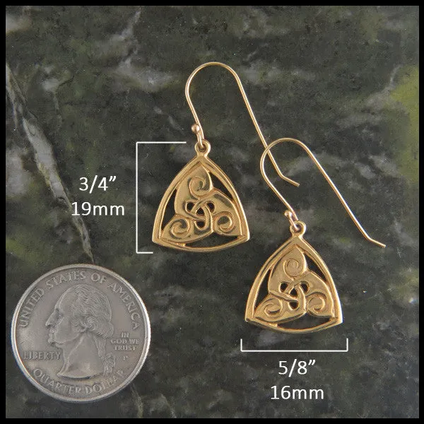 Walker Metalsmiths Earrings Triskele Earring in Gold