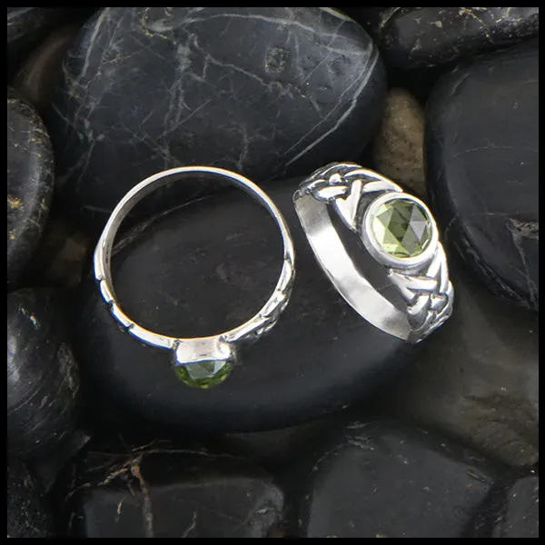 Walker Metalsmiths Limited Edition Ban Tigherna Ring with Rose Cut Peridot Rings Walker Metalsmiths Limited Edition Ban Tigherna Ring with Rose Cut Peridot Rings