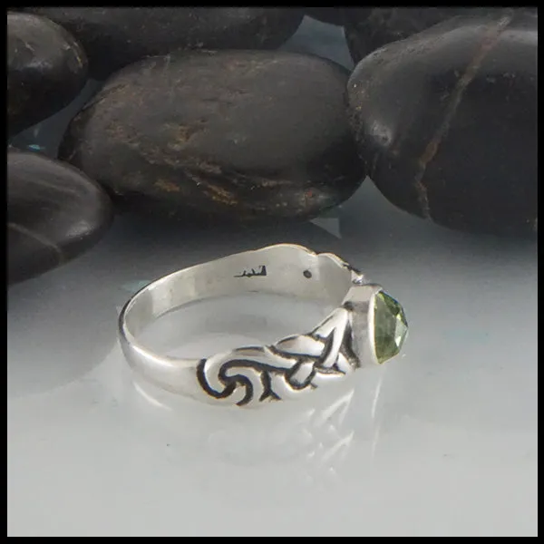 Walker Metalsmiths Limited Edition Ban Tigherna Ring with Rose Cut Peridot Rings