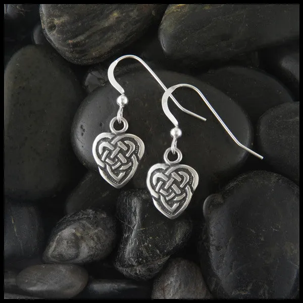 Walker Metalsmiths Maggies Heart Knot Drop or Post Earrings in Silver Earrings Walker Metalsmiths Maggies Heart Knot Drop or Post Earrings in Silver Earrings