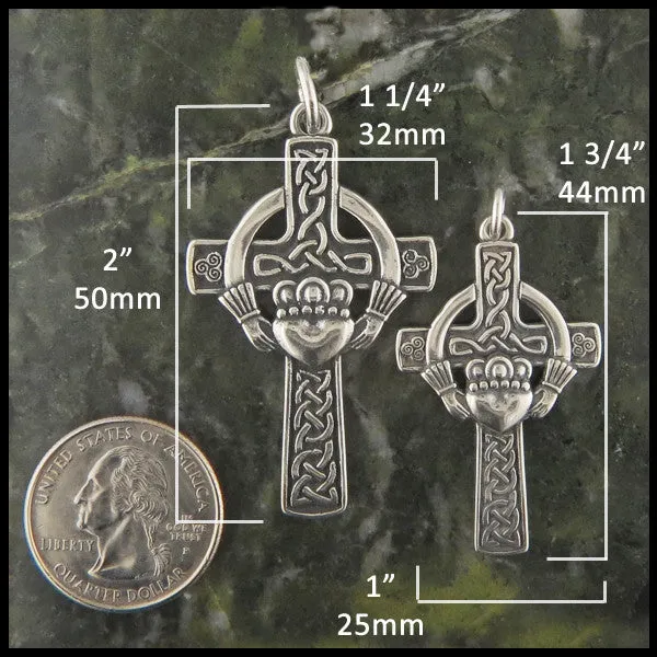 Walker Metalsmiths Necklaces Claddagh Cross Pendant in Gold