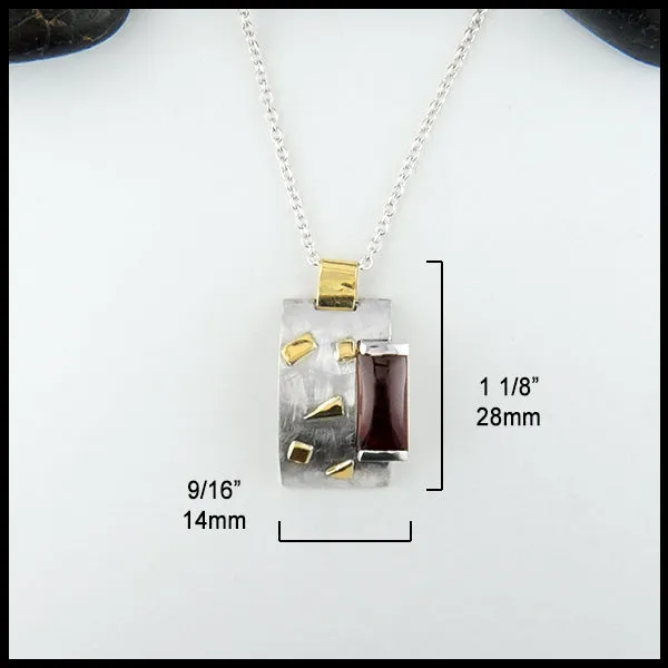 Walker Metalsmiths Necklaces Custom Sterling Silver and Garnet Pendant