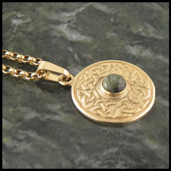 Walker Metalsmiths Necklaces Wheel of Life Pendant in Gold with Gemstone