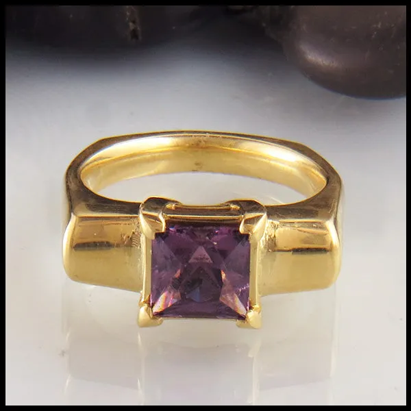 Walker Metalsmiths PreStyled Sets Purple Spinel in 18K Yellow Gold