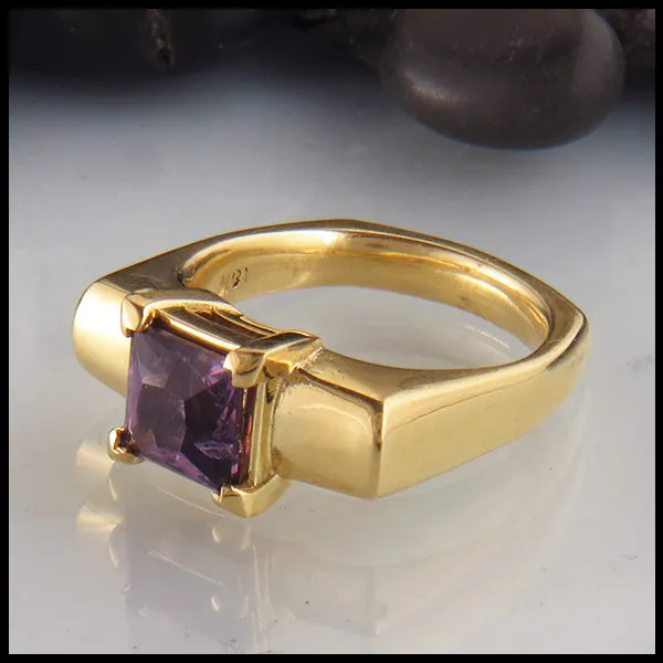 Walker Metalsmiths PreStyled Sets Purple Spinel in 18K Yellow Gold