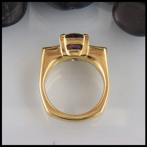 Walker Metalsmiths PreStyled Sets Purple Spinel in 18K Yellow Gold