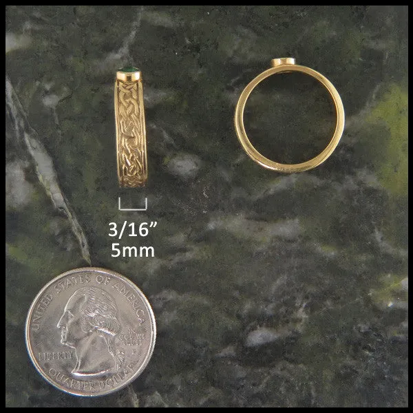 Walker Metalsmiths Rings Josephines Knot Band with Gemstones in Gold