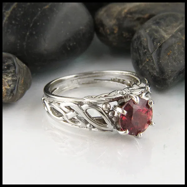 Walker Metalsmiths Rings Raspberry Rhodolite Garnet Cathedral Ring in Gold Walker Metalsmiths Rings Raspberry Rhodolite Garnet Cathedral Ring in Gold