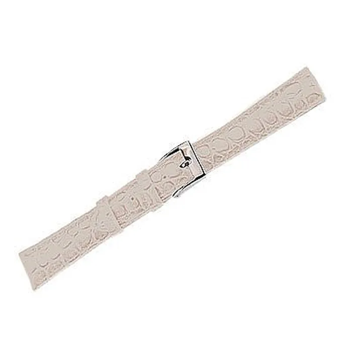 Watches Noblepack CA Leather Watch Band Lux Crocodile Beige 20mm Long