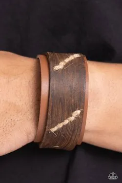 Western Legend Brown Leather Urban Wrap Bracelet Paparazzi Paparazzi Accessories Bracelets