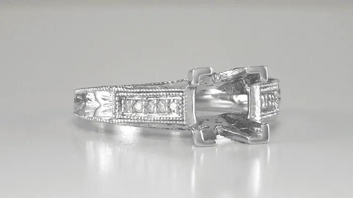 X O Kisses 34 Carat Princess Cut Diamond Engagement Ring Setting in White Gold Antique Jewelry Mall Rings X O Kisses 34 Carat Princess Cut Diamond Engagement Ring Setting in White Gold Antique Jewelry Mall Rings